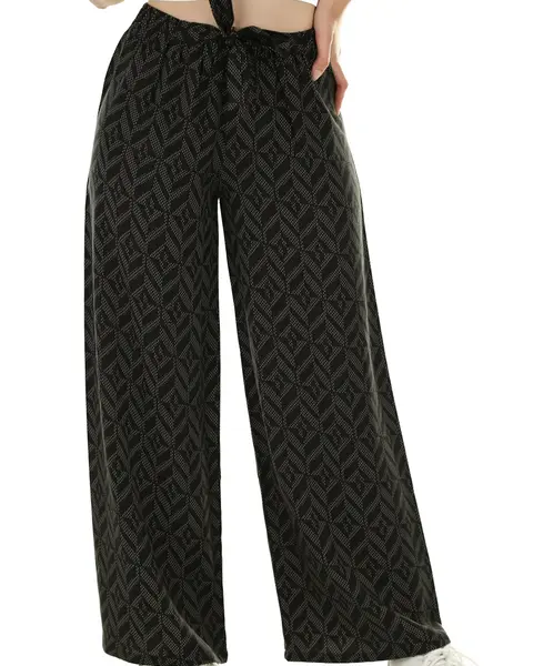 Spodnie wide leg Grafit