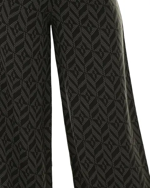 Spodnie wide leg Grafit – detal